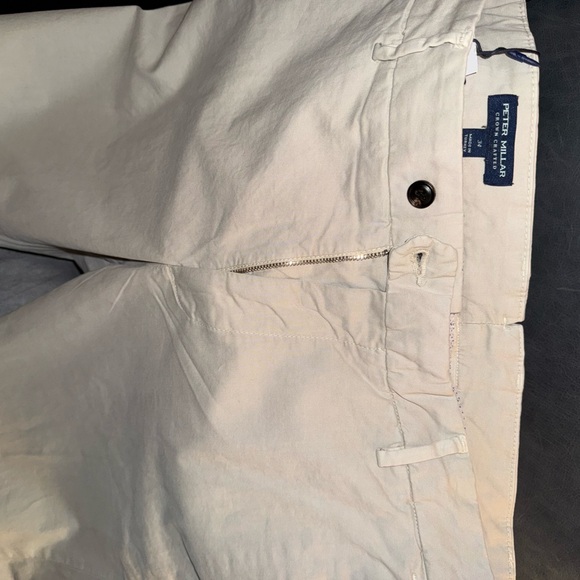 NWT Peter Millar Crown Concorde Garmet Dyed Trousers Khaki Pants size 34 $200 - Picture 2 of 5